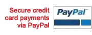 Credit Cards & PayPal Accepted Credit Cards & PayPal Accepted