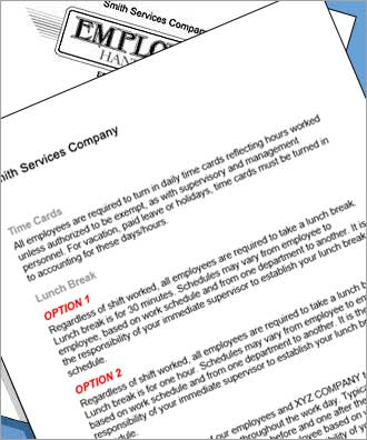 Sample Employee Handbook Pages Sample Employee Handbook Pages